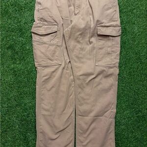 Relaxed fit beige Carhartt cargo work pants